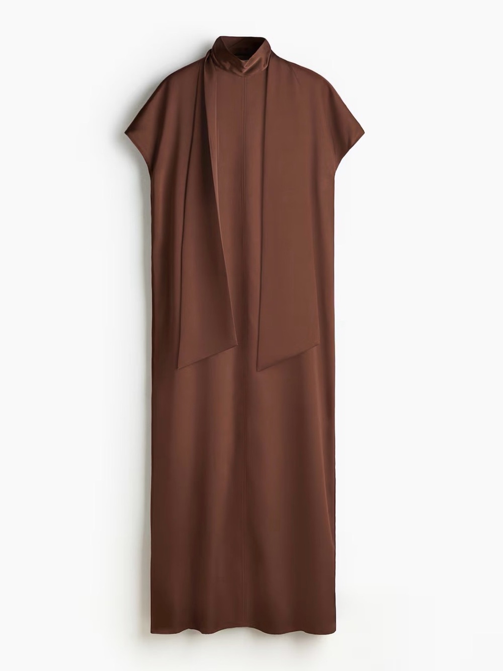 H&M Brown Maxi Dress with High Neck - Picture 2 of 4